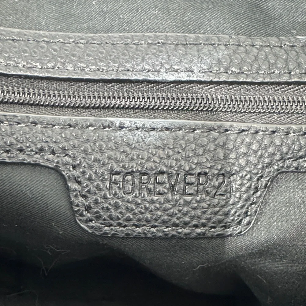 Forever 21 Black Backpack with Gold Accents
